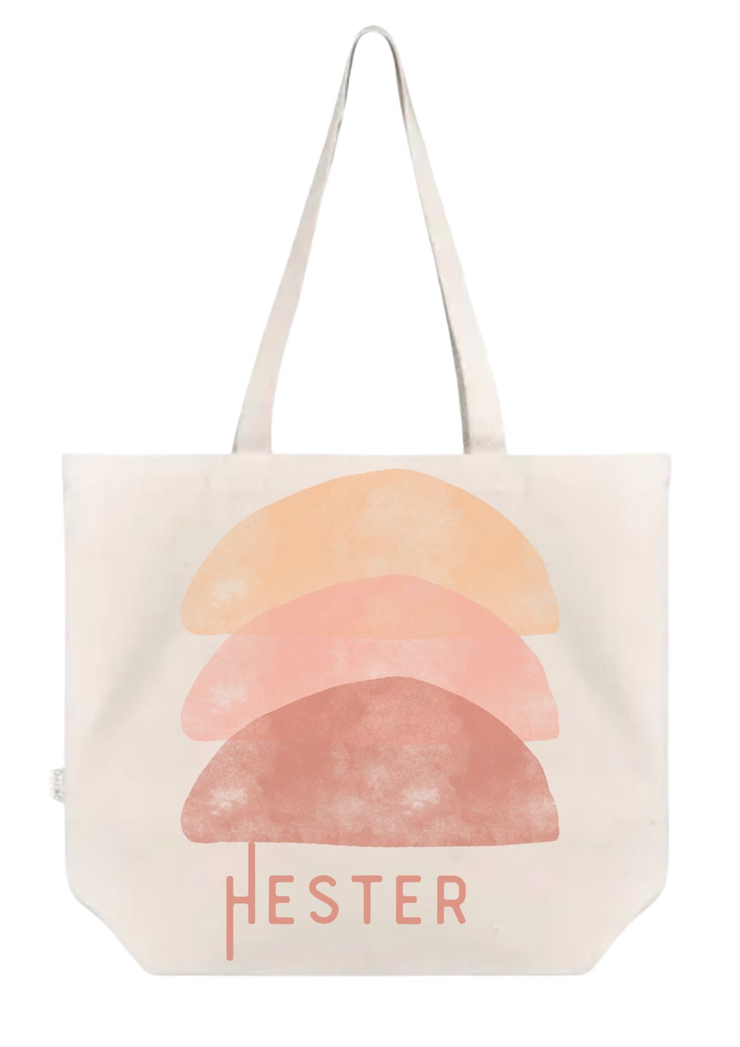 Pastel Horizon Personalised Cotton Canvas Tote Bag