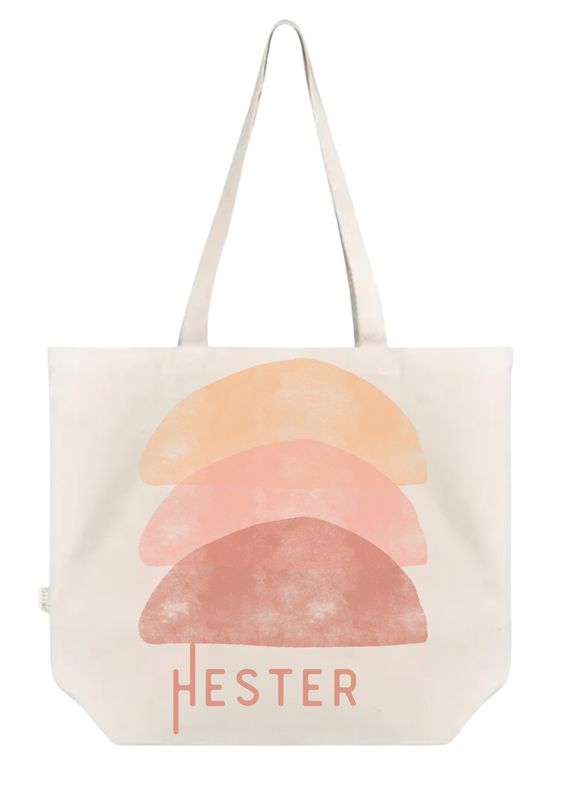Pastel Horizon Personalised Cotton Canvas Tote Bag