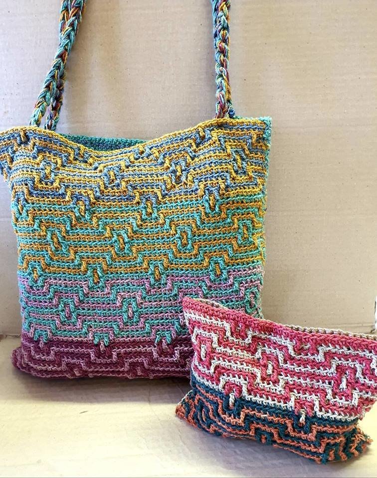 MoYa Tetris Tote and Makeup Bag Pattern