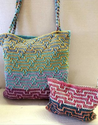 MoYa Tetris Tote and Makeup Bag Pattern