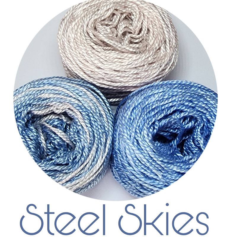 Steel Skies - MoYa Viscose Yarn Palette Pack