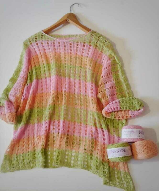 Ocean Breeze KNITTED Top &amp; Moya Lace Cowl Free Gift