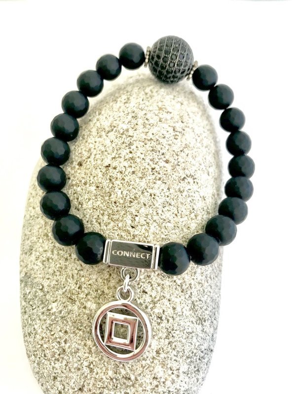 No One Should Stand Alone Bracelet || black jewel  || one-of-a-kind
