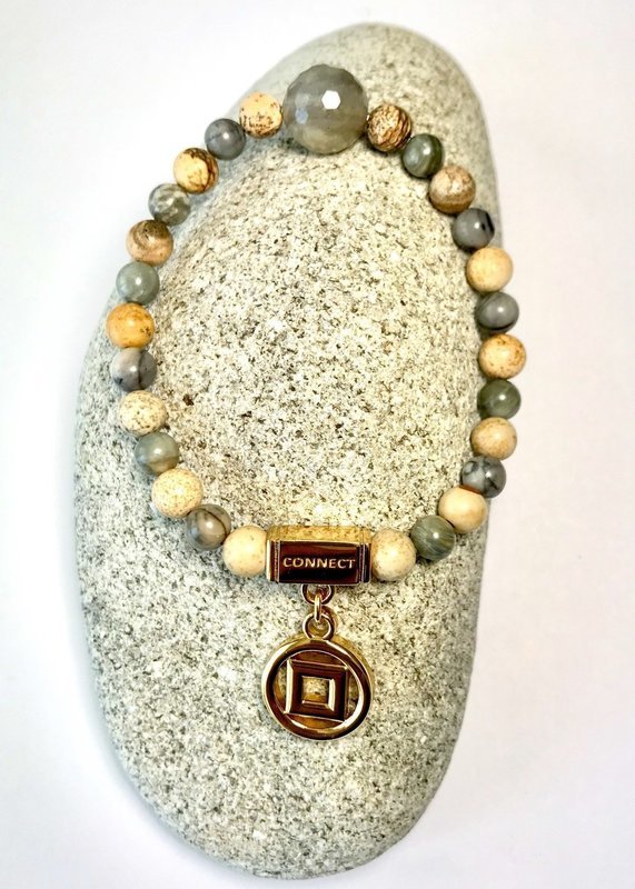 No One Should Stand Alone || Jasper Bracelet  || 18k Gold || one-of-a-kind