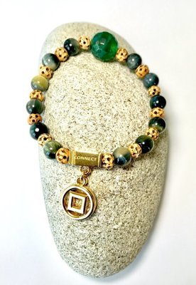 No One Should Stand Alone || Compassion Bracelet Green Agate || 925 Silver || one-of-a-kind