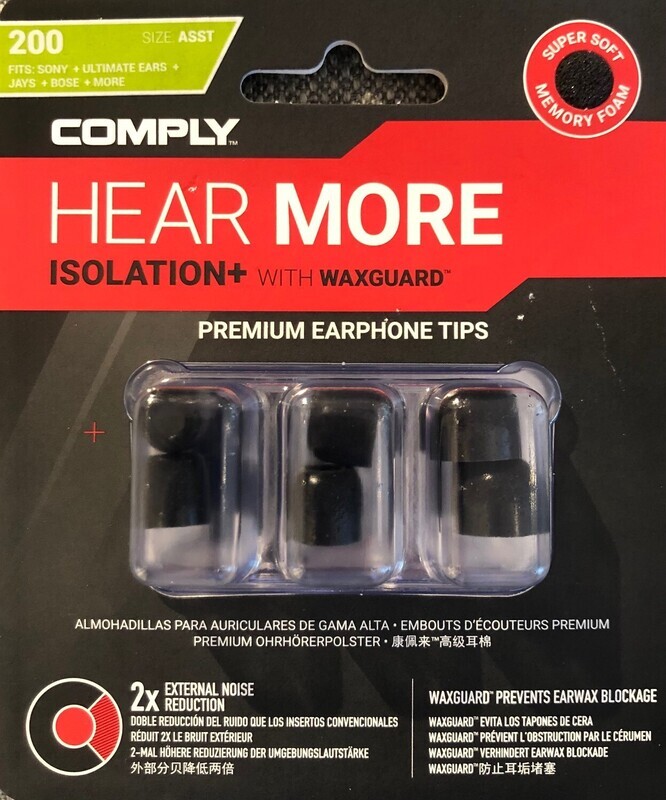 TX200 Comply Ohrpassstücke aus Schaumstoff - ISOLATION PLUS