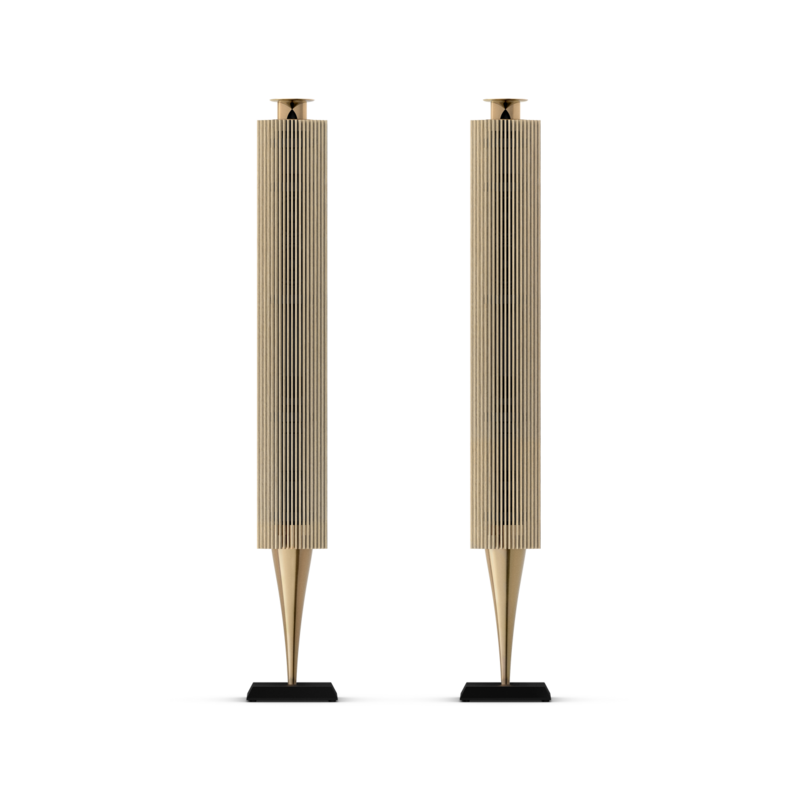 Bang &amp; Olufsen Beolab 18 in Gold Tone und light oak