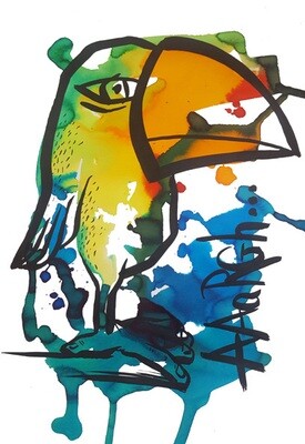 The toucan thinker - AAaRGh Art Collectie