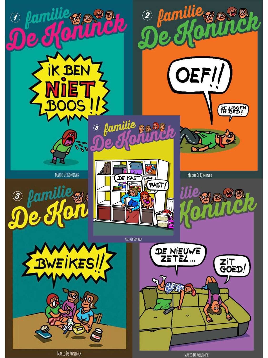 Voordeelpakket 4+1 gratis - alle strips Familie De Koninck