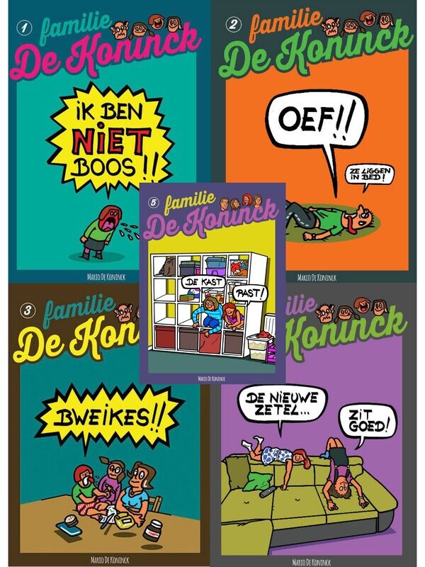 Voordeelpakket 4+1 gratis - alle strips Familie De Koninck