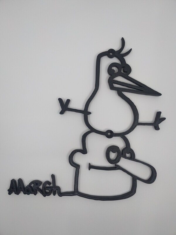 3D-kunst Hoofdvogel