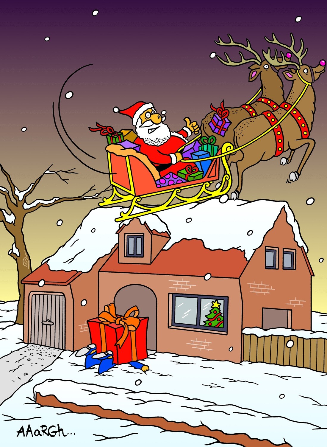 Kerstkaart kerstman