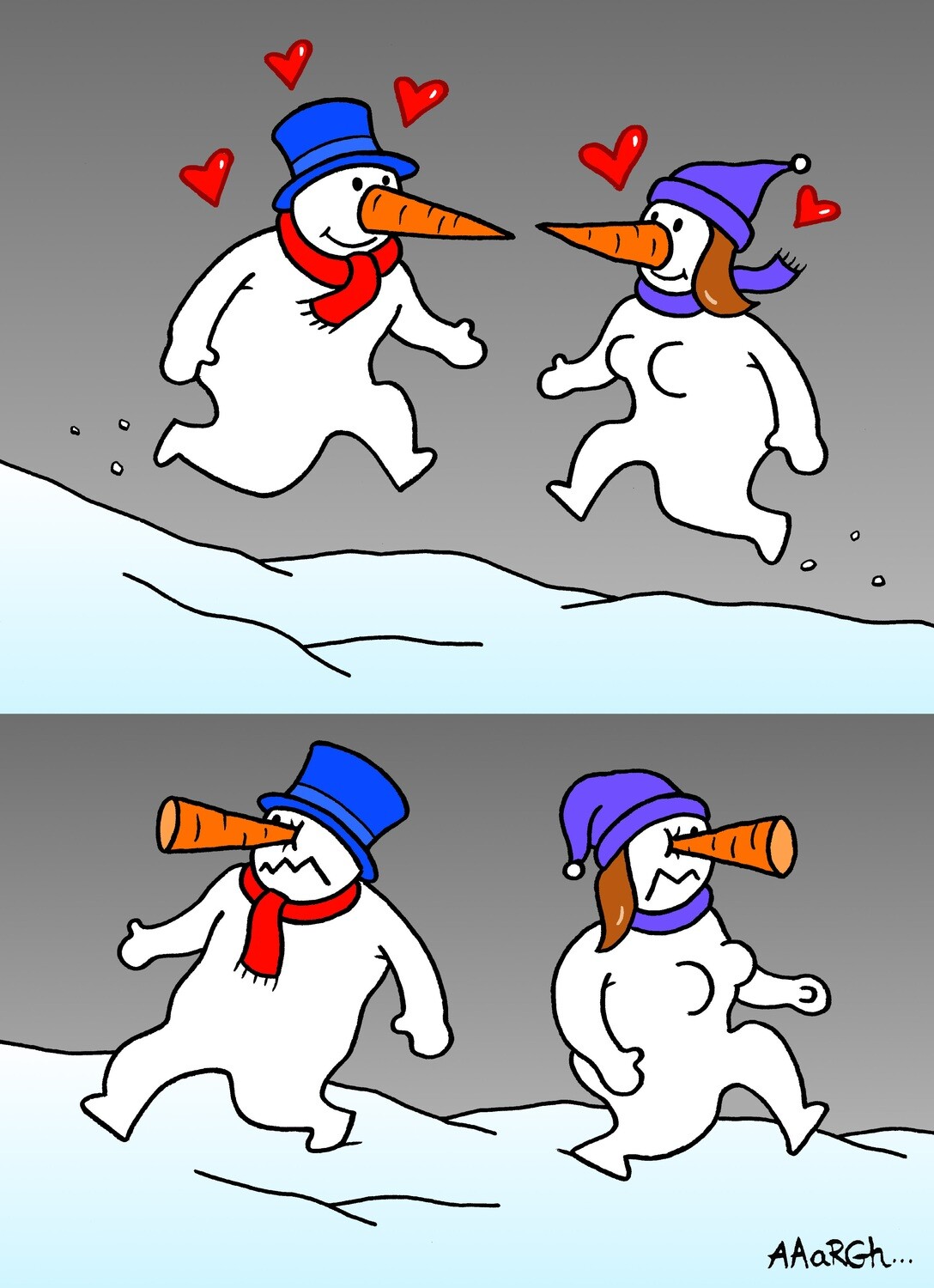 Kerstkaart kus