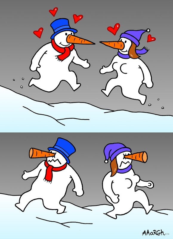 Kerstkaart kus