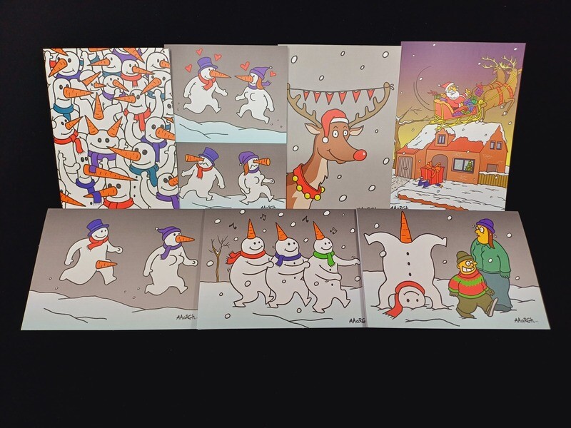 Voordeelpakket alle 7 kerstkaarten: 6+1 GRATIS