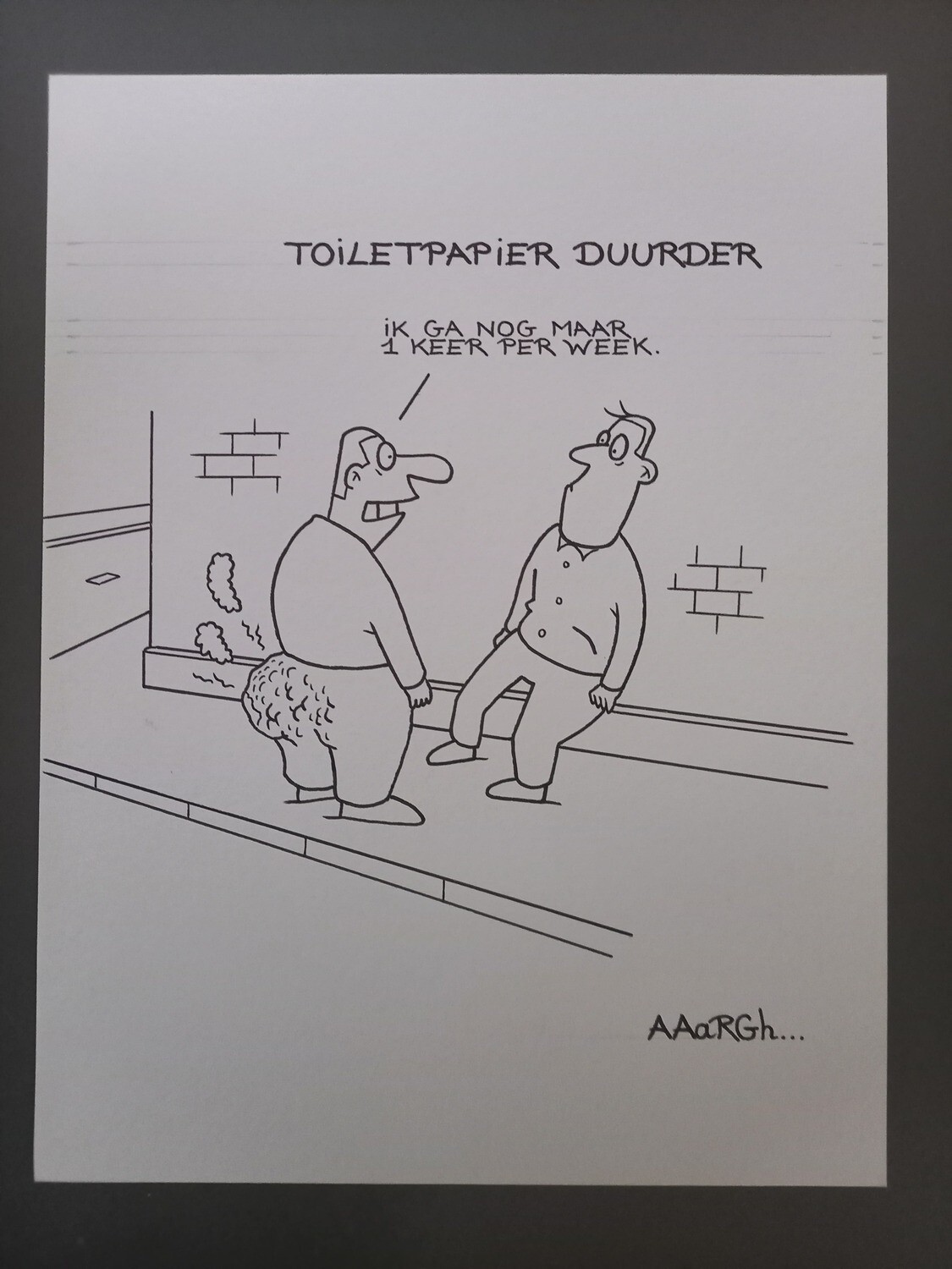 Originele cartoon: toiletpapier duurder