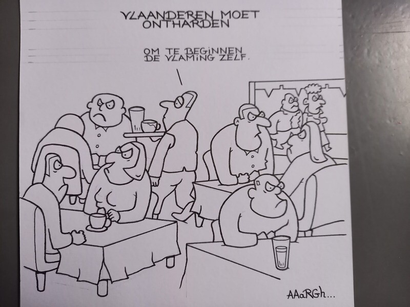 Originele cartoon: Ontharden
