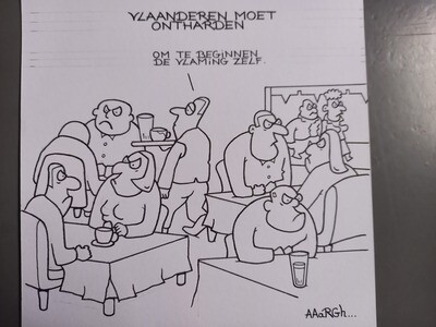 Originele cartoon: Ontharden
