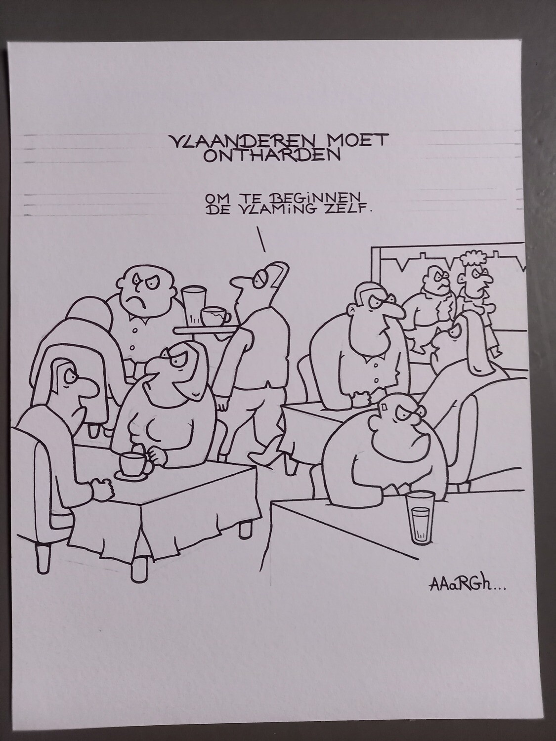 Originele cartoon: ontharden