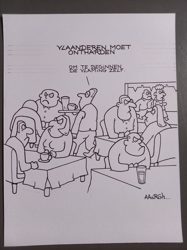 Originele cartoon: ontharden