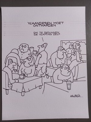 Originele cartoon: ontharden