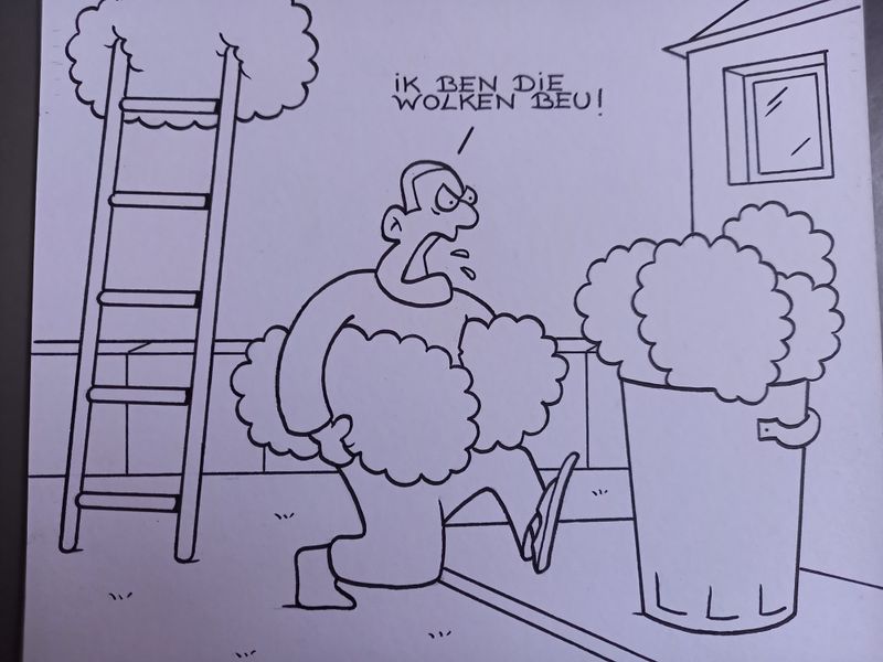 Originele cartoon uit 'Waan': Wolken