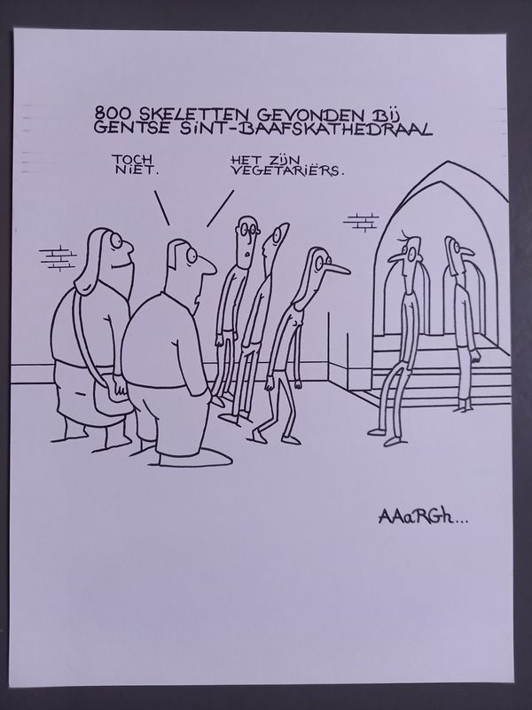 Originele cartoon uit 'Waan': Vegetariërs