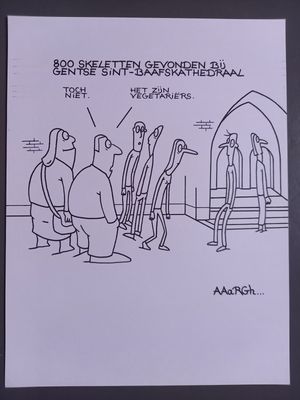 Originele cartoon uit &#39;Waan&#39;: Vegetariërs