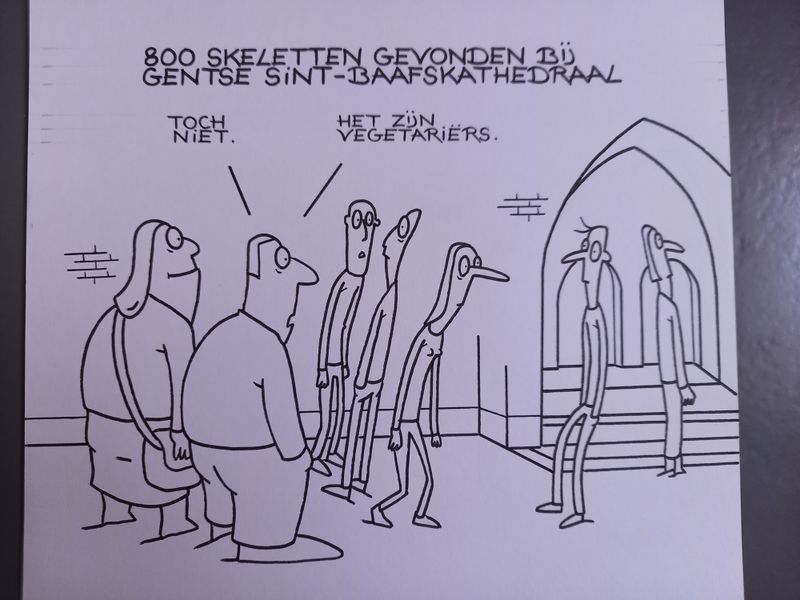 Originele cartoon uit 'Waan': Vegetariërs