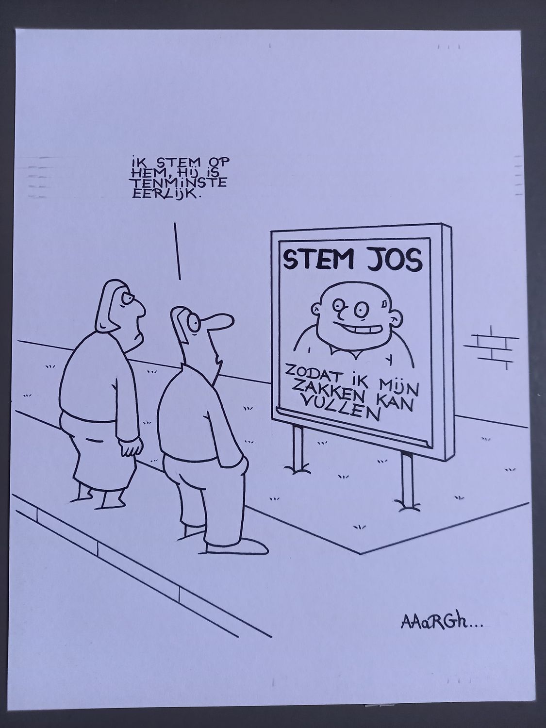 Originele cartoon uit &#39;Waan&#39;: Stem Jos