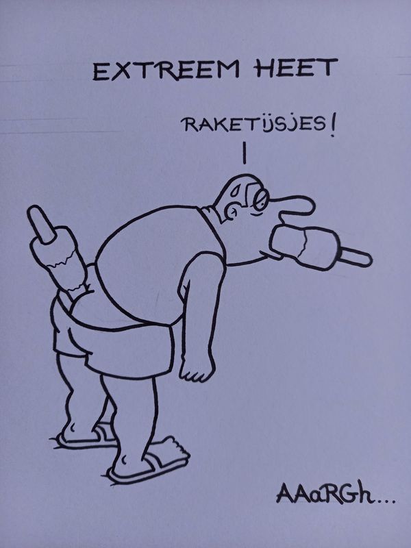 Originele cartoon uit 'Waan': Raketijsjes