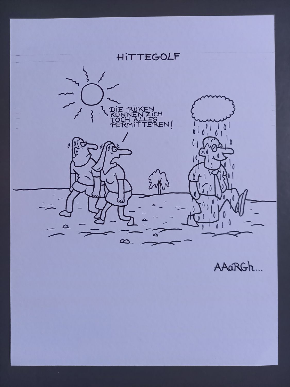 Originele cartoon uit &#39;Waan&#39;: Hittegolf