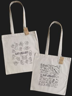 Voordeelpakket 2 totebags &quot;Ik ga het nog ver shoppen&quot;