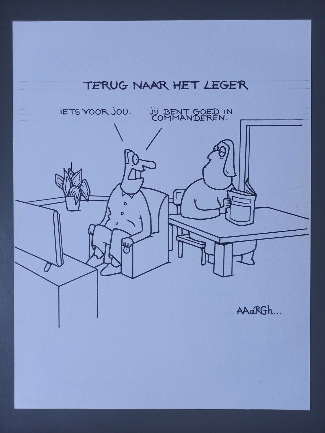 Originele cartoon: Commanderen