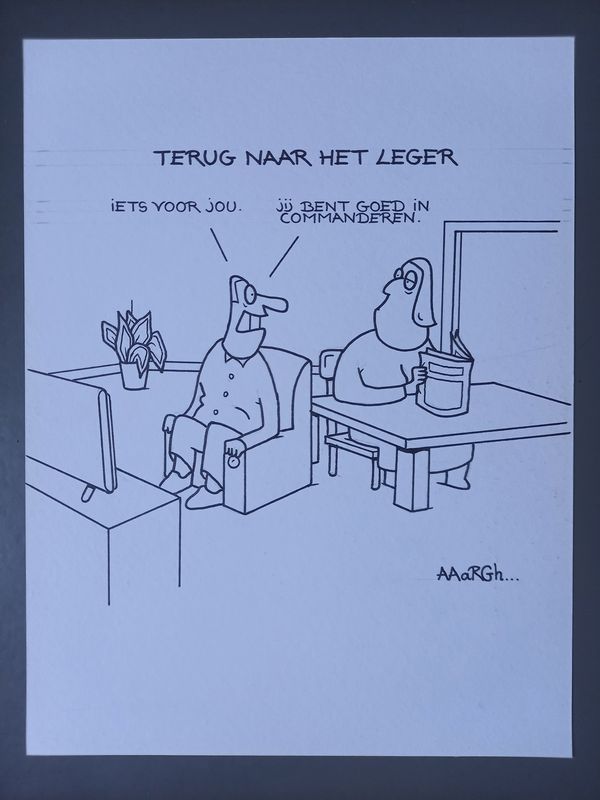 Originele cartoon: Commanderen