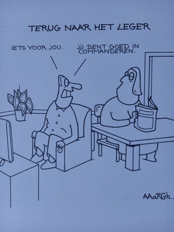 Originele cartoon: Commanderen