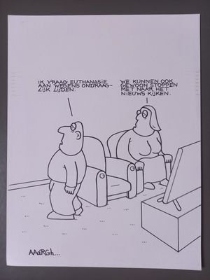Originele cartoon: Ondraaglijk lijden
