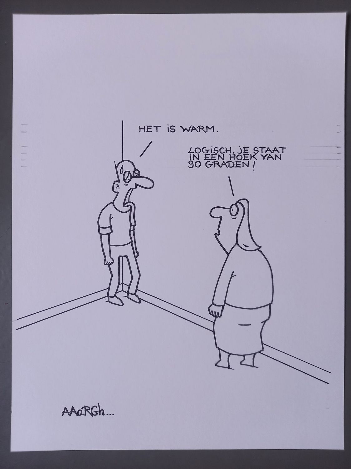 Originele cartoon: Warm