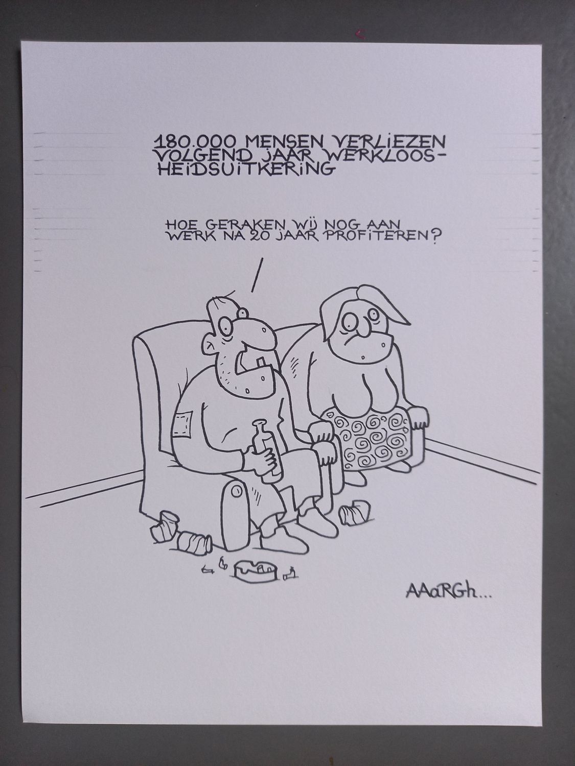 Originele cartoon: Werkloosheid