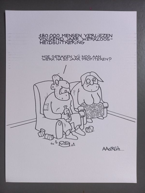 Originele cartoon: Werkloosheid