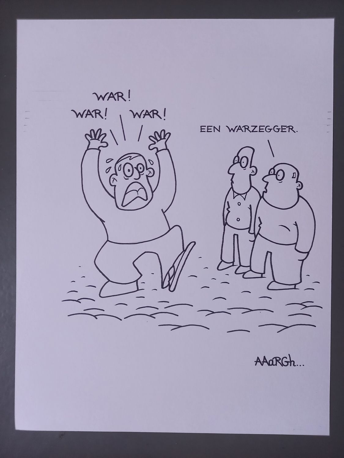 Originele cartoon: Warzegger