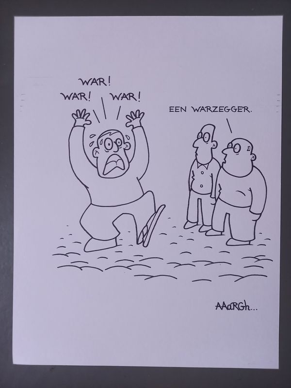 Originele cartoon: Warzegger
