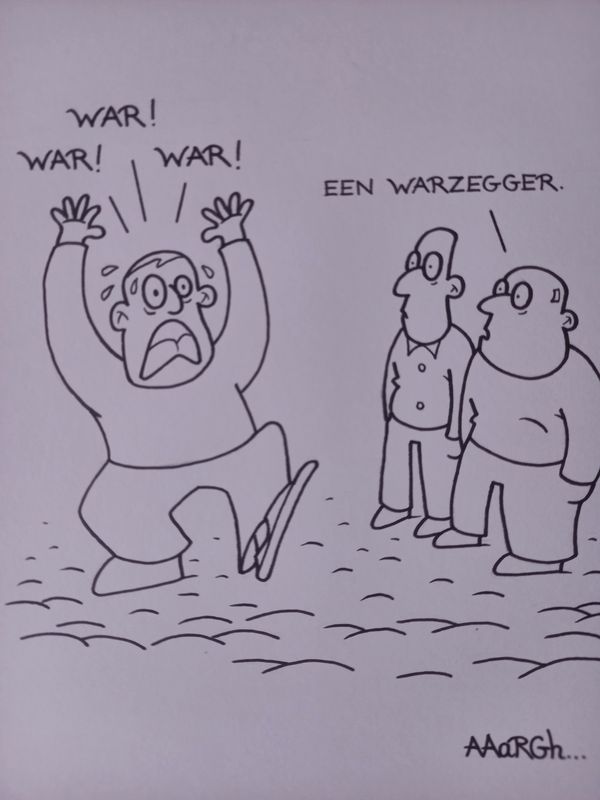 Originele cartoon: Warzegger