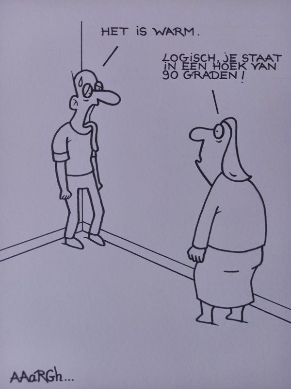 Originele cartoon: Warm