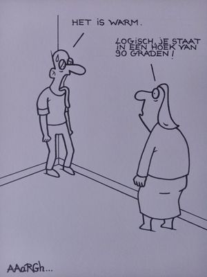 Originele cartoon: Warm