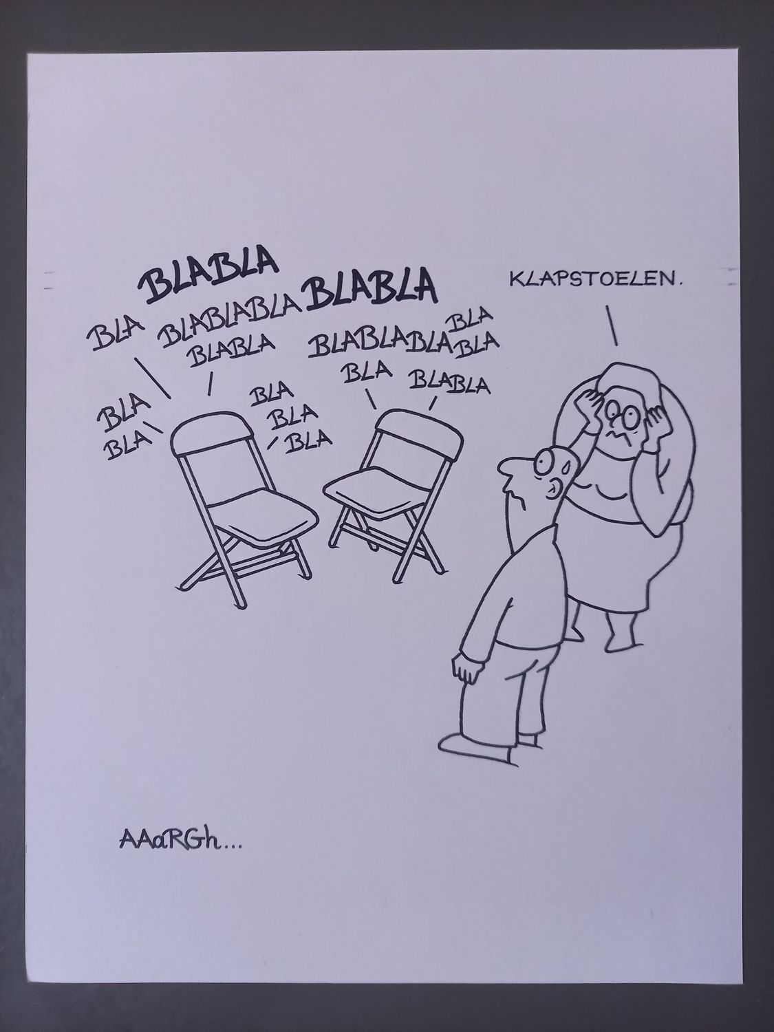 Originele cartoon: Klapstoelen