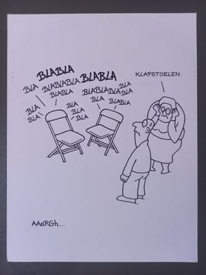 Originele cartoon: Klapstoelen