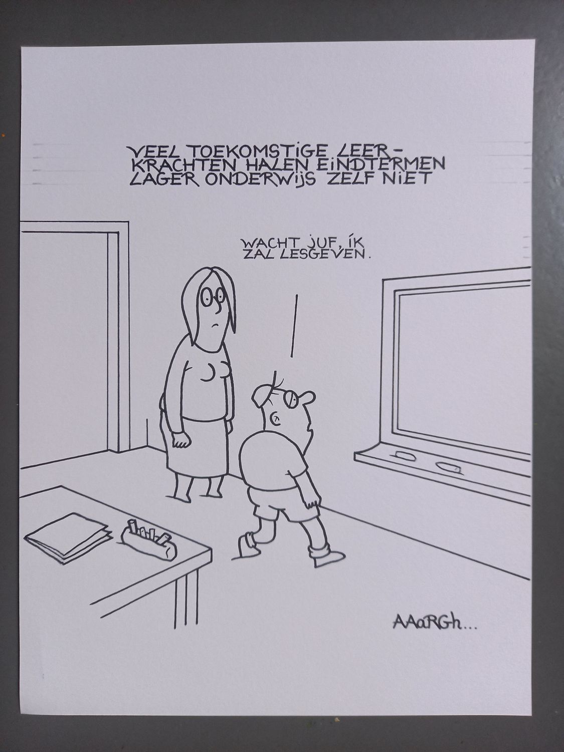 Originele cartoon: Eindtermen