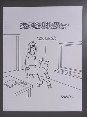 Originele cartoon: Eindtermen