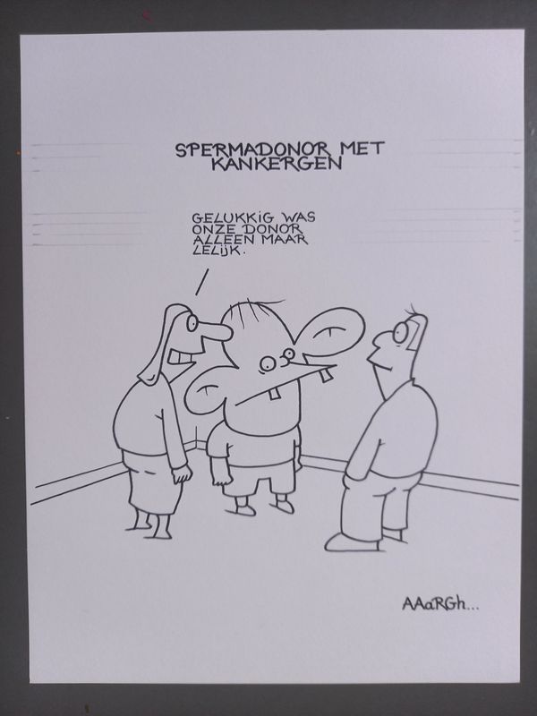 Originele cartoon: Spermadonor